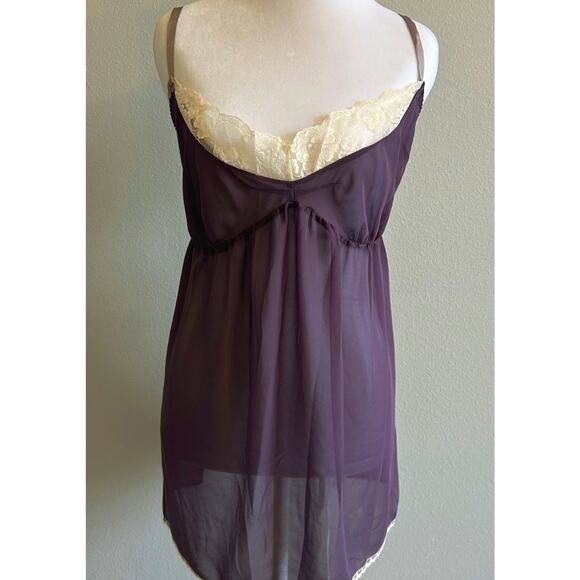 Victoria's Secret Y2K Purple Babydoll Lace Sheer Lingerie Plus Size XL - Picture 1 of 11